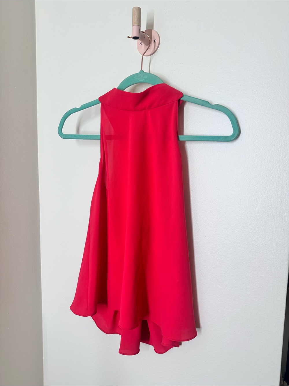 Zara Basic Collection Hot Pink Open Back Halter Swing Top Blouse - Size Small - Picture 3 of 5